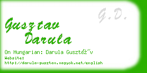 gusztav darula business card